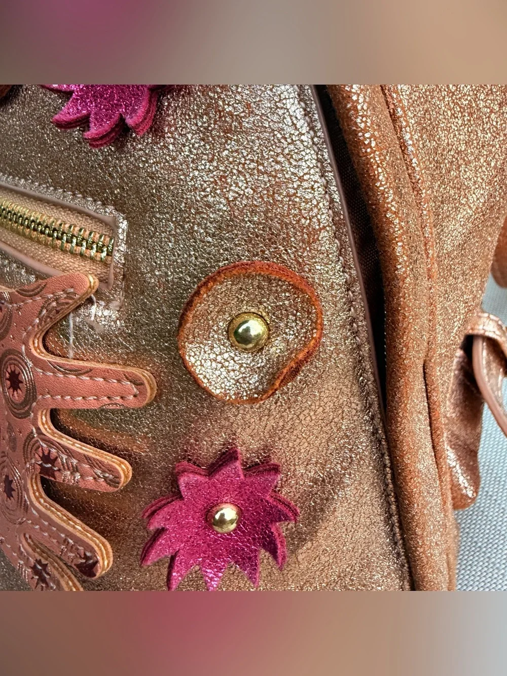 Danielle Nicole Harry Potter Luna Lovegood Mini Backpack in Rose gold - Picture 8 of 12